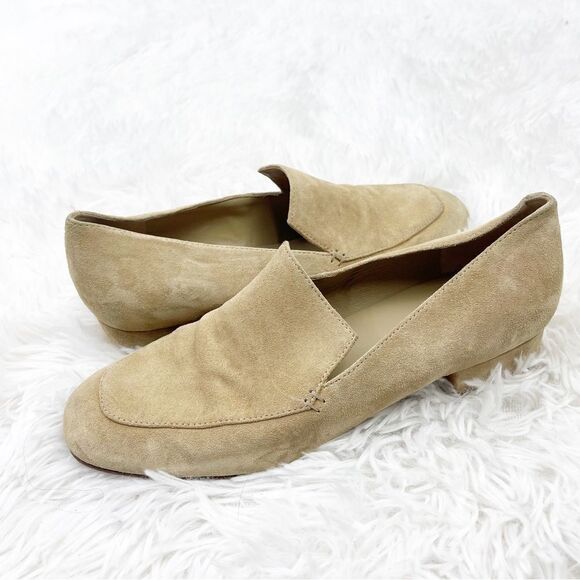 Vince Fauna Slip-On Almond Toe Suede Leather Loafers - Picture 2 of 10